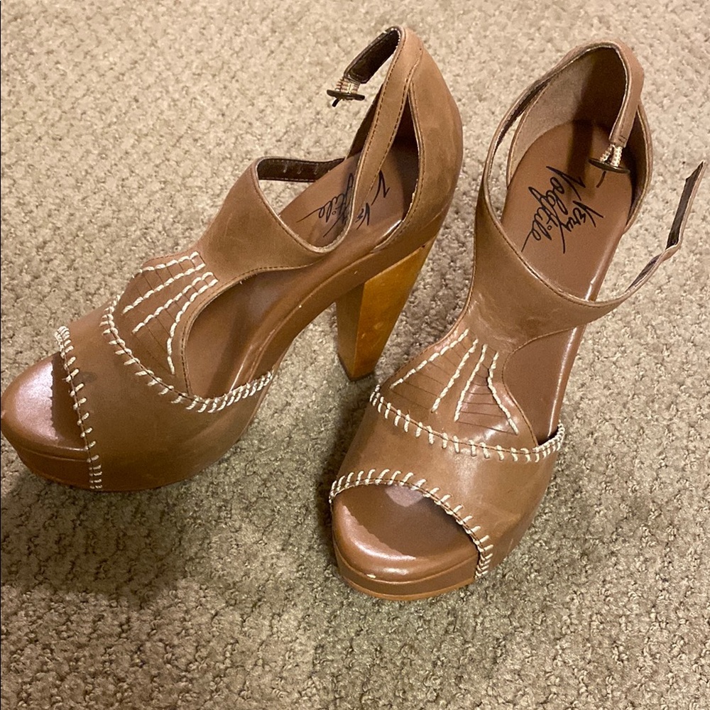 Brown Women's Heeled Sandals